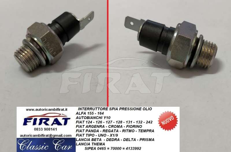 INTERRUTTORE PRESSIONE OLIO FIAT 124 127 128 - X1/9 (0465)